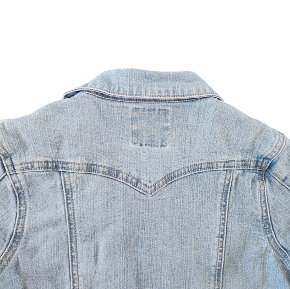 GB Girls Patch Light-Wash Jean Jacket / Size 6X - Picture 14 of 15